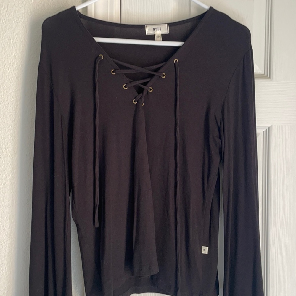 nytt black top up long sleeve top